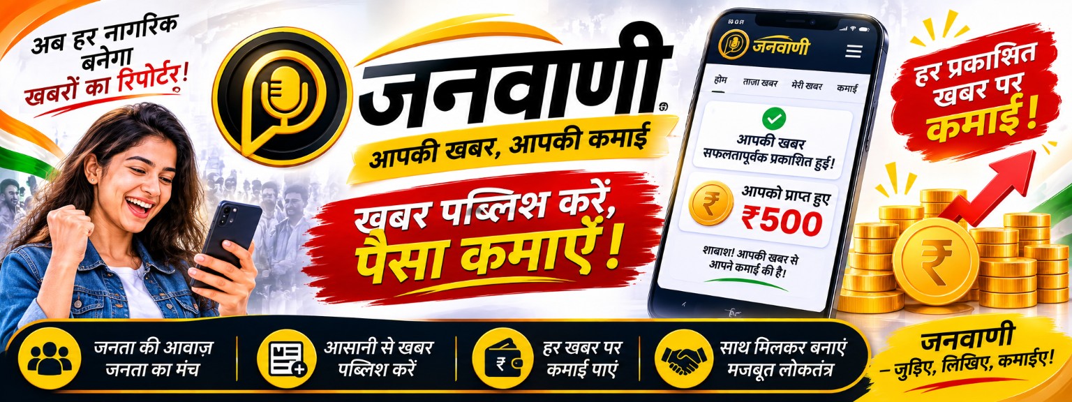 जनवाणी पर खबर प्रकाशित करें और कमाई के अवसर जानें